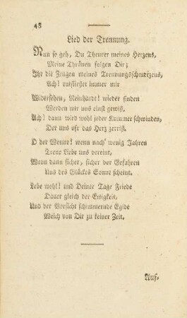 Lied der Trennung.