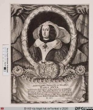 Bildnis Maria Anna, Kurfürstin von Bayern, geb. Erzherzogin von Österreich