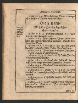 Das 5. Capitel. Wir sollen Gott fur seine Wolthaten dancken.