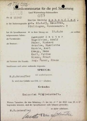 Schaufler, Marie Hedwig