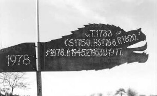 Neschwitz-Luga. Bockmühle, Wiederaufbau, neue Wetterfahne