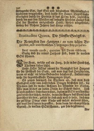 Die fünffte Seeligkeit