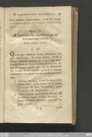 Epocha VI. Ab Imperatoribus Svevicis usque ad Reformationem Lutheri. ab A. 1125 - 1517.