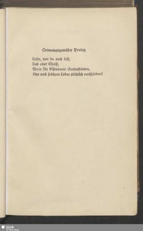 Ordnungsgemäßer Prolog