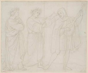 Casella, der Musiklehrer Dantes, singt dem Dichter im Fegefeuer eine Canzone, zum Purgatorium, II. Gesang, Vers 112-117 (Variante)