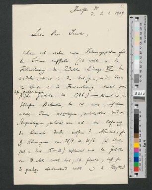 Brief an Werner von Melle