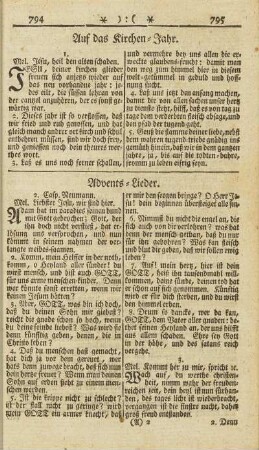 Auf das Kirchen-Jahr