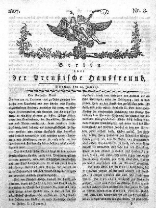 Nr. 8., 20. Januar 1807