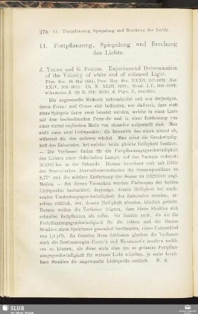 11. Fortpflanzung, Spiegelung und Brechung des Lichts