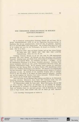 Eine übersehene Dürer-Zeichnung im Berliner Kupferstichkabinett