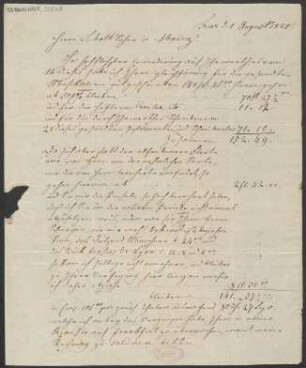 Brief an B. Schott's Söhne : 01.08.1825