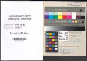 Entnazifizierung Richard Schmidt , geb. 04.05.1884 (Lehrer)