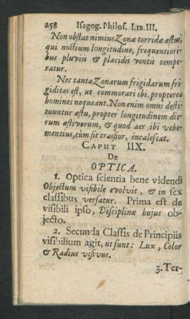 Caput IIX. De Optica.