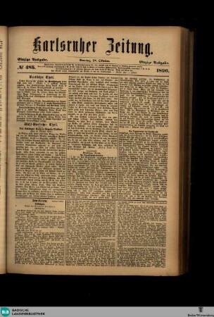 Karlsruher Zeitung, [No. 485]