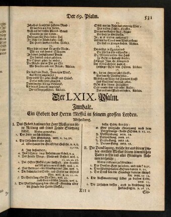 531-547, Der LXIX. Psalm
