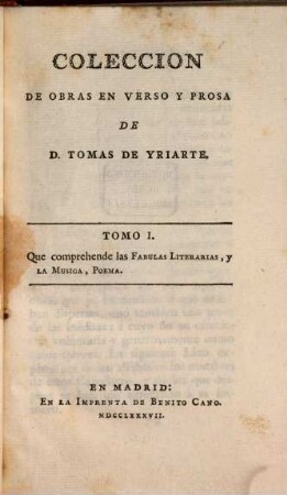 Coleccion De Obras En Verso Y Prosa, 1