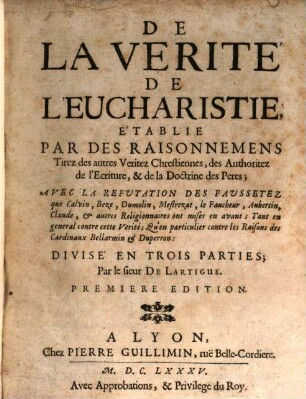 De la vérité de l'eucharistie