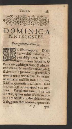 Dominica Pentecostes.