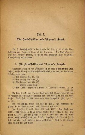 Untersuchungen über Chaucer's Boke of the Duchesse