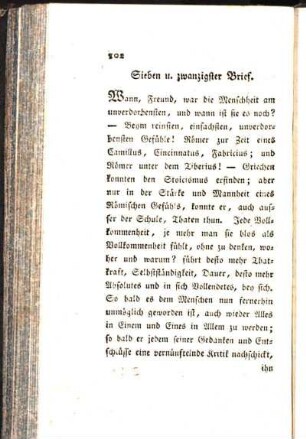 Sieben u. zwanzigster Brief.
