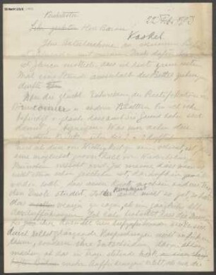 Brief an Karl von Kaskel : 22.02.1903