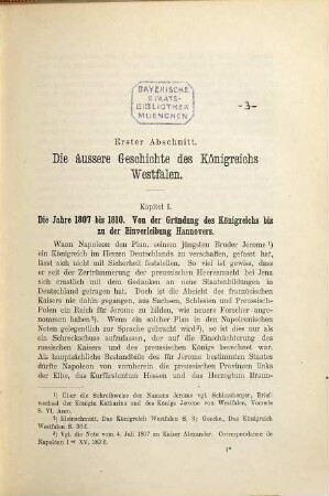 Die inneren Zustände des Kurfürstentums Hannover unter der französisch-westfälischen Herrschaft : 1806 - 1813. 2