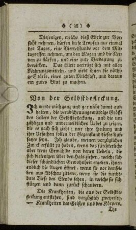 Von der Selbstbefleckung.