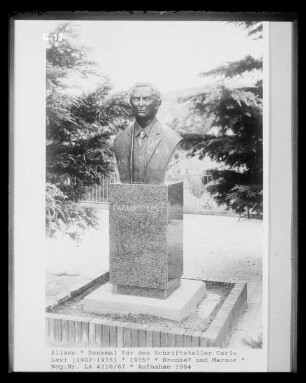 Denkmal für den Schriftsteller Carlo Levi (1902-1975)