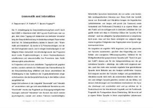 Grammatik und Interaktion
