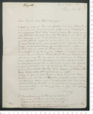 Brief von Heinrich Julius Klaproth an Adelbert von Chamisso