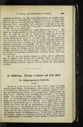 ¬Die¬ Schulgesetzgebung in Oesterreich : (Schluß)