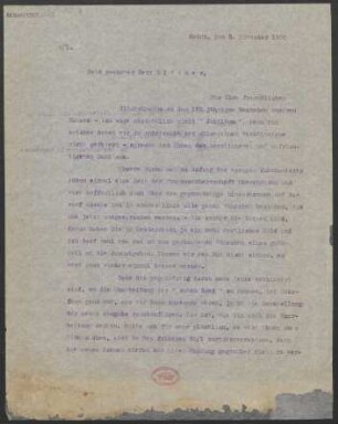 Brief an Julius Bittner : 08.11.1920