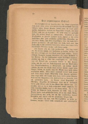 VI. Der erzwungene Schlaf.