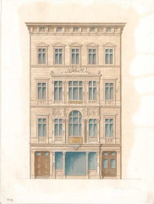 Beyschlag, Franz Xaver; Fassadenentwurf - Ansicht