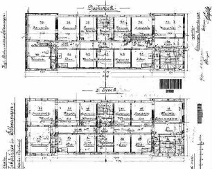 Ellwangen: Empfangsgebäude Grundrisse DG,2.Stock