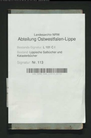 Meßbuch der Bauerschaft Augustdorf von 1816