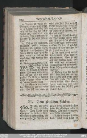 XL. Vom göttlichen Frieden.