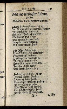 Acht und funfzigster Psalm. - Vier und siebenzigster Psalm.