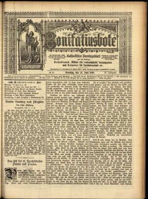 Erste Ausgabe vom Sonntag, den 27. Juni 1909.