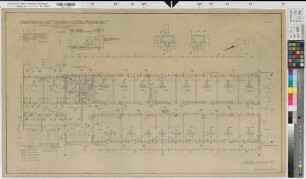 Münster (Münster) Erweiterungsbau des Regierungsdienstgebäudes Domplatz 1 Bl. 4 Grundriß 1. Obergeschoß 1952 1 : 50 60 x 103 Zeichnung Hochbauamt Münster