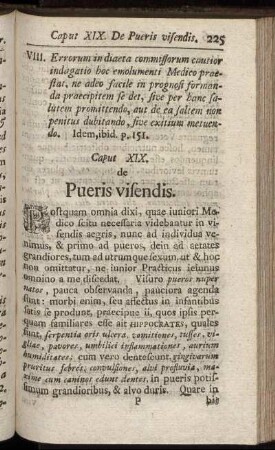 Caput XIX. de Pueris visendis