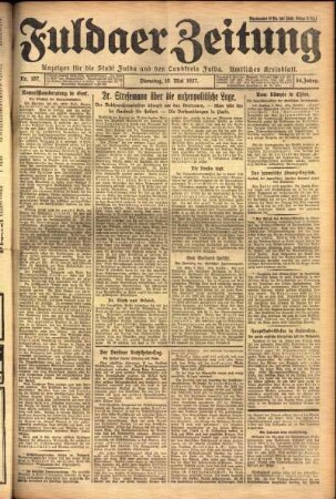 Ausgabe vom Dienstag, den 10. Mai 1927.
