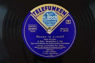 Messe in e-moll : 5. Satz: Benedictus; 2. Teil / Anton Bruckner