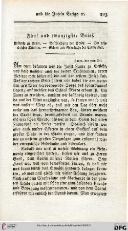 Fünf und zwanzigster Brief