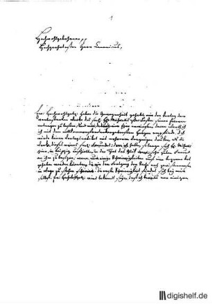 1: Brief von Siegfried Leberecht Crusius an Johann Wilhelm Ludwig Gleim