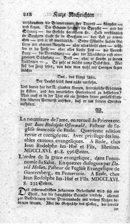 La nourriture de l'ame.