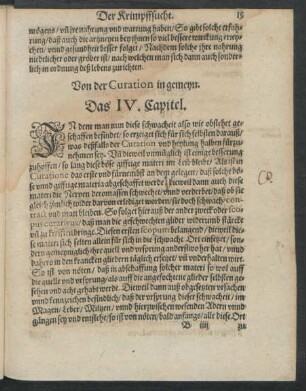 Von der Curation in gemeyn. Das IV. Capitel.