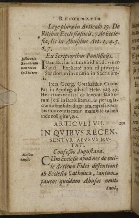 Articuli VII. In Quibus Recensentur Abusus Mutati