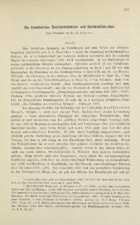171-180, Klüpfel, Die schwäbischen Geschichtsforscher und Geschichtsschreiber