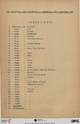 Verzeichnis (Nr. 1-403)